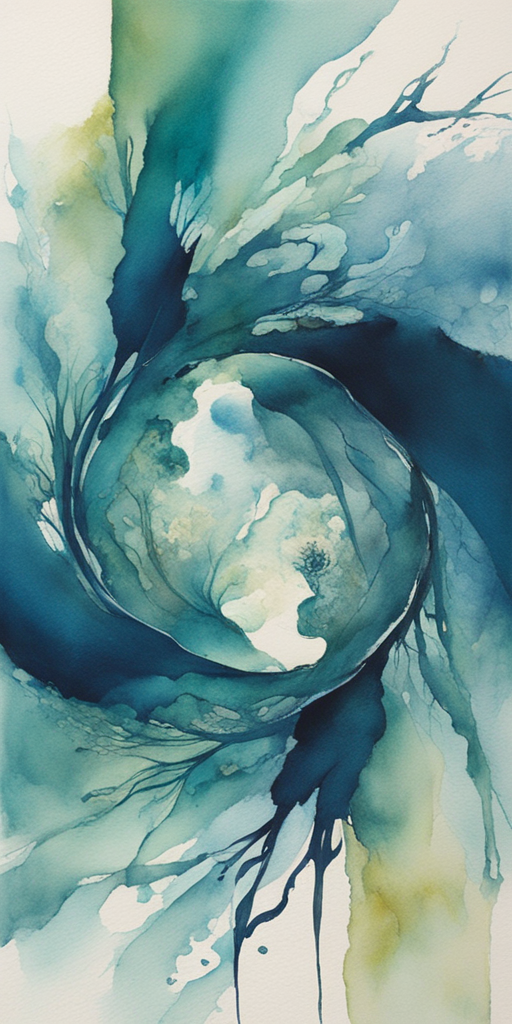 Abstract mathematical watercolor