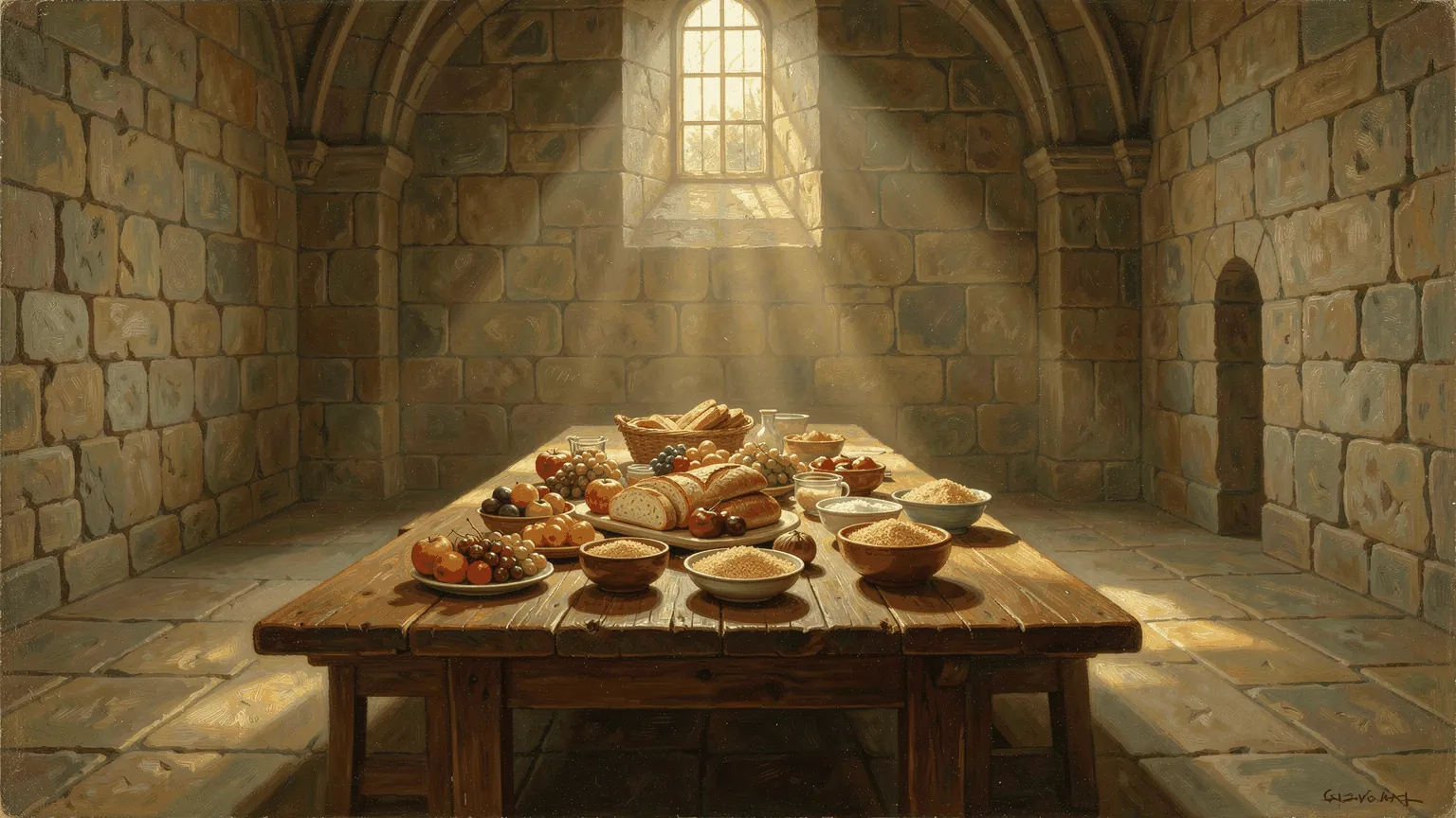A banquet laid out in an empty hall. The question for the cell is not whether to eat, but what to build first.