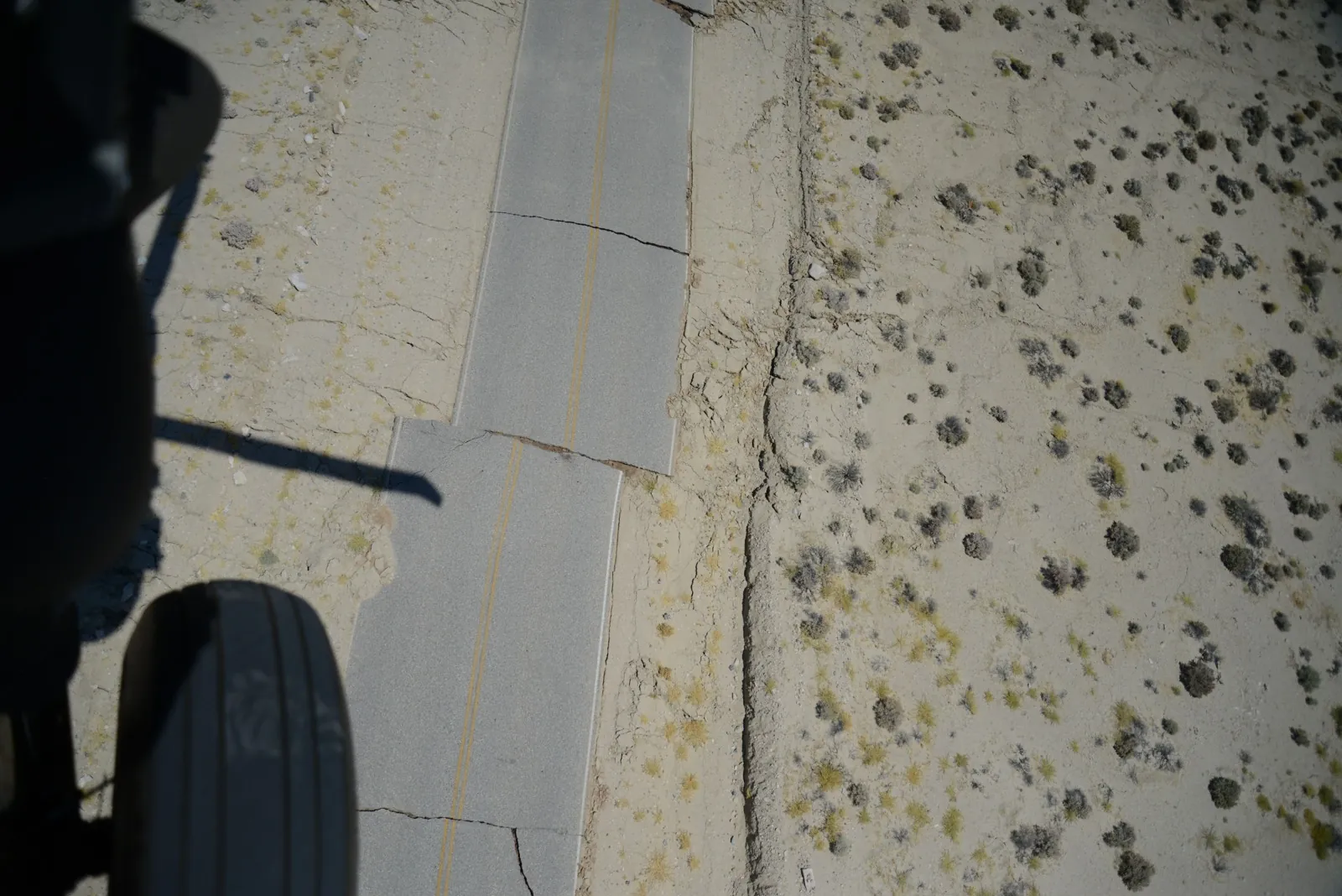 Road displaced by the July 5, 2019 M7.1 Ridgecrest earthquake, photographed July 8.