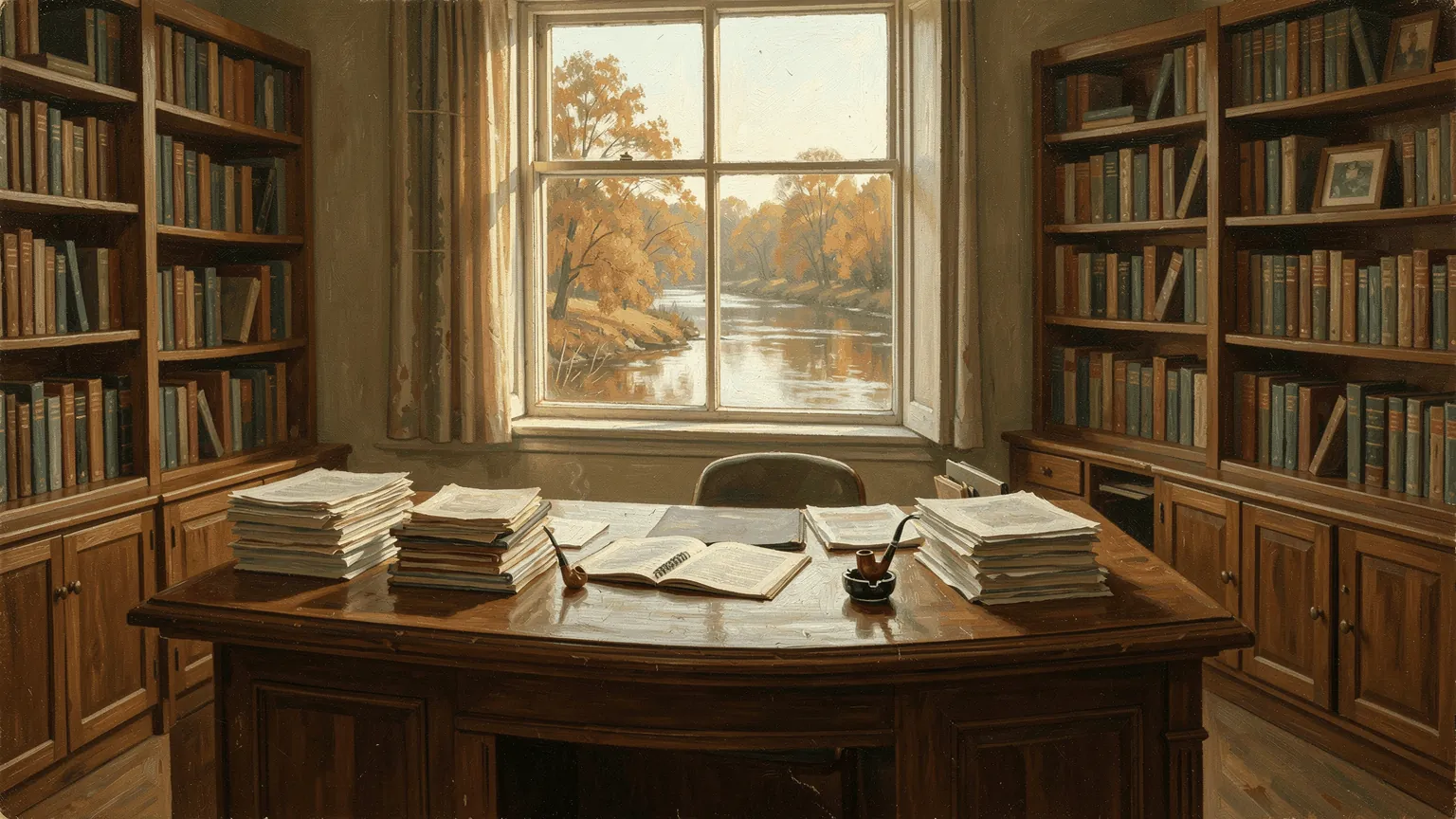 An office by the river. The model of the stock, the shape of the formula and the student who helped finish it all came out of one department.